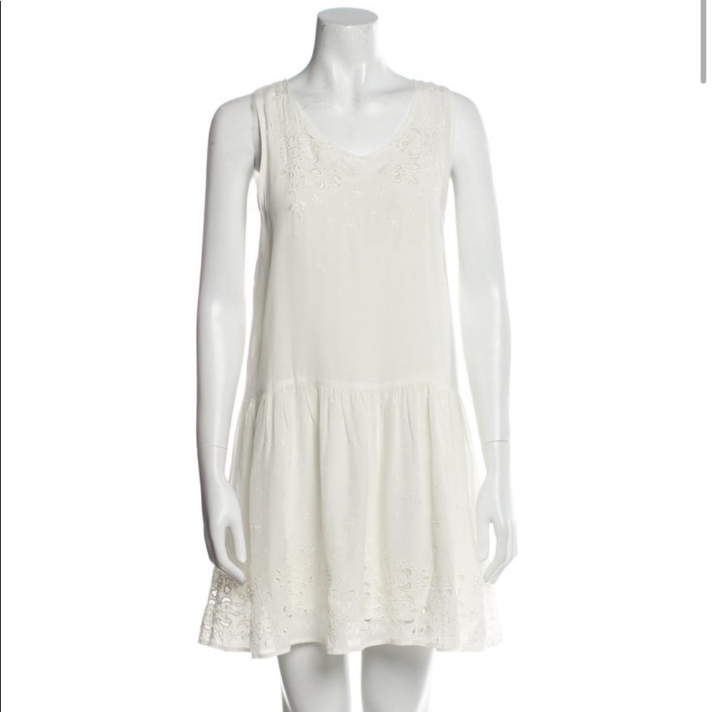 Annie bing summer dress, embroidered accents